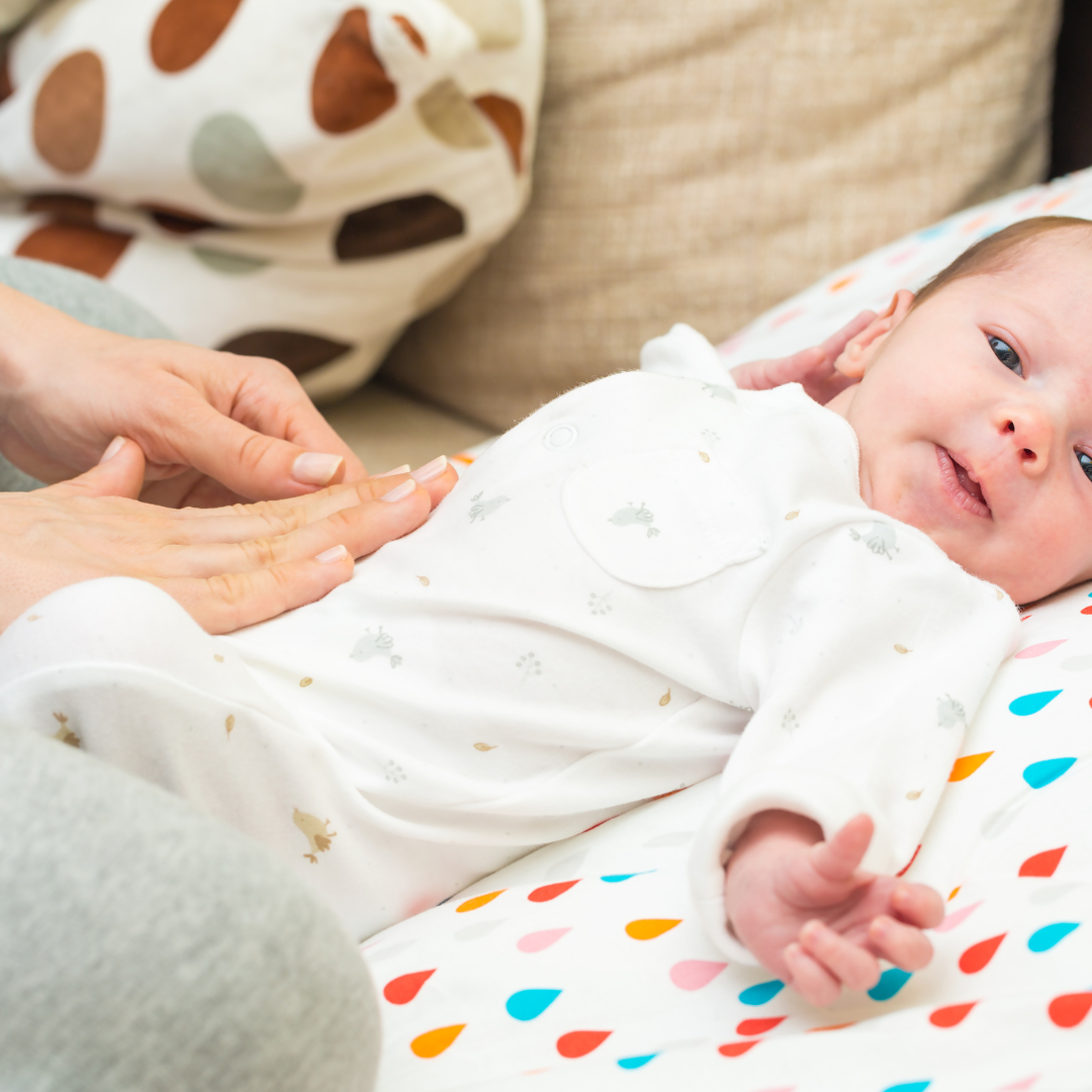 gassy baby being massage