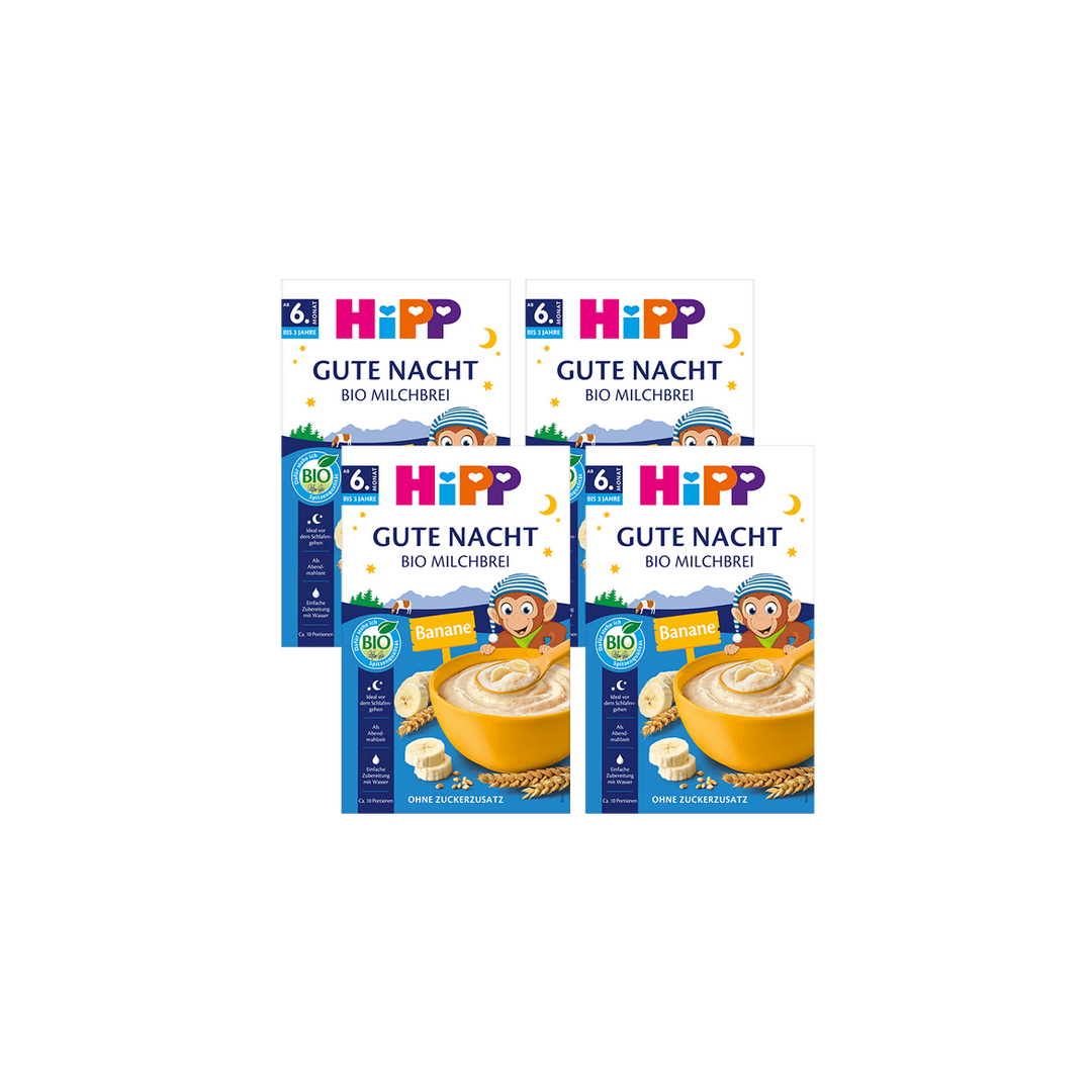 HiPP Organic Milk Porridge- Good Night Banana-Semolina