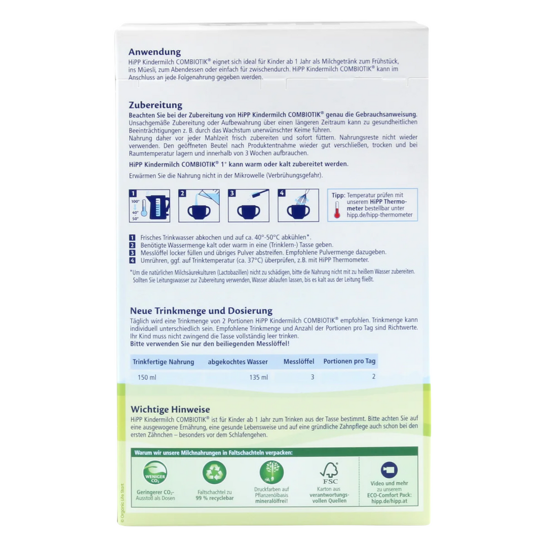 HiPP German Kindermilk 1+