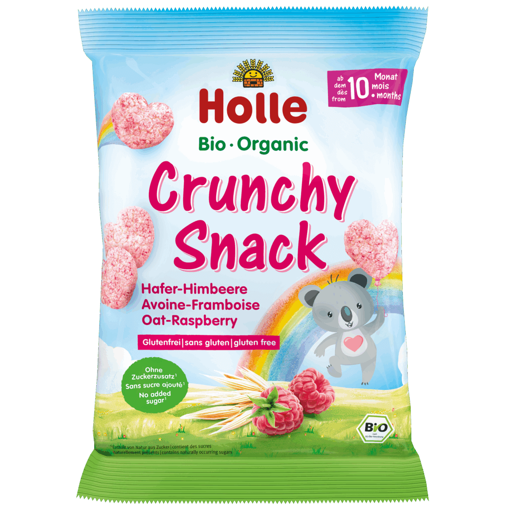 Holle Organic Crunchy Snack Oat-Raspberry