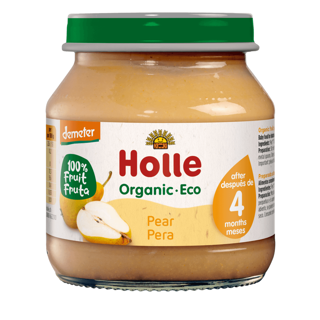 6x Holle Organic 100 % Pear Puree