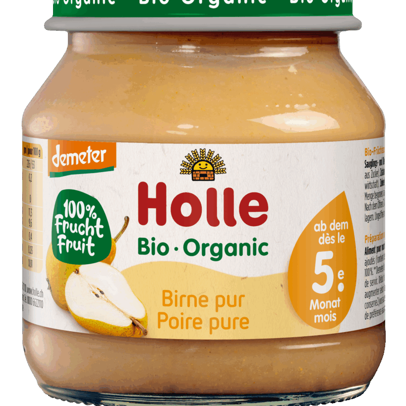 6x Holle Organic 100 % Pear Puree