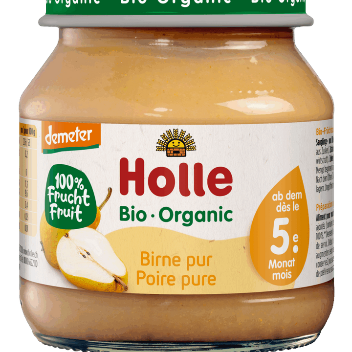 6x Holle Organic 100 % Pear Puree