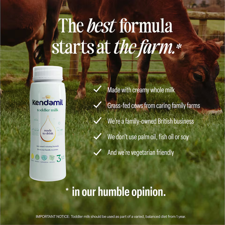 Kendamil 3 Ready to Feed Toddler Milk, 36 x 200ml