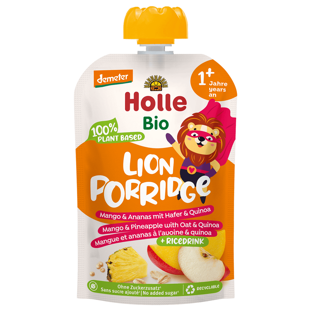 10x Holle Organic Lion Porridge Mango & Pineapple Pouch