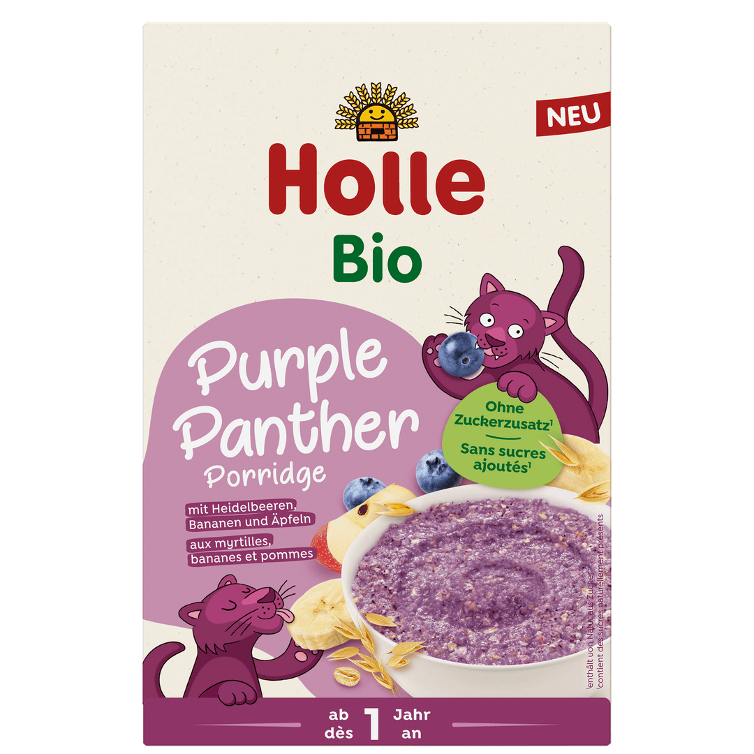 Holle Organic Purple Panther Porridge with Blueberries, Bananas & Apples