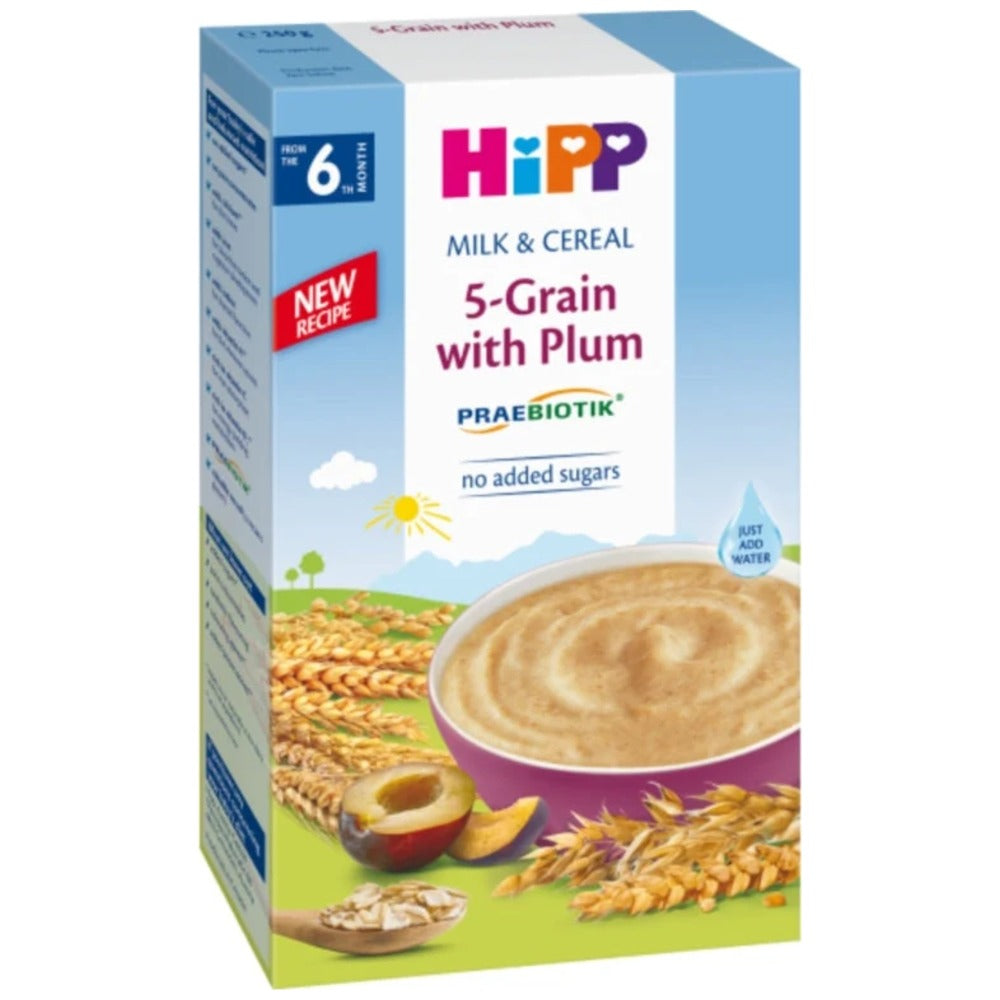 HiPP Milk & Cereal 5-Grain with Plum