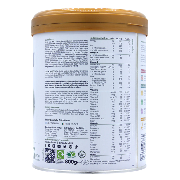 Kendamil Goat Toddler Milk (Stage 3)