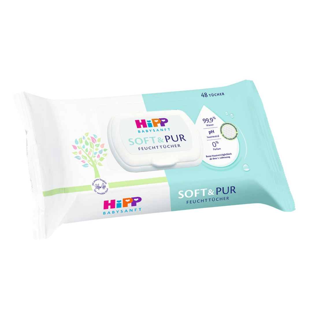 HiPP Babysanft Soft & Pure Wet Wipes, 48 wipes